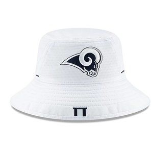New Era Youth White Los Angeles Rams 2019 NFL Training Camp Bucket Hat NEW